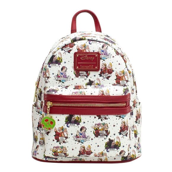Loungefly Disney Snow White and The 7 Dwarfs Tattoo Exclusive Mini Backpack NWT - Picture 1 of 2